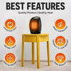 Space Heater with Thermostat Control, Oscillating Airflow, Quiet for Bedrooms
