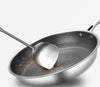 Stainless steel frying pan with non-stick coating for effortless cooking