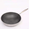 Stainless steel frying pan with non-stick coating for effortless cooking