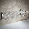 Space-saving wall rack with modern minimalist design for bathroom and kitchen