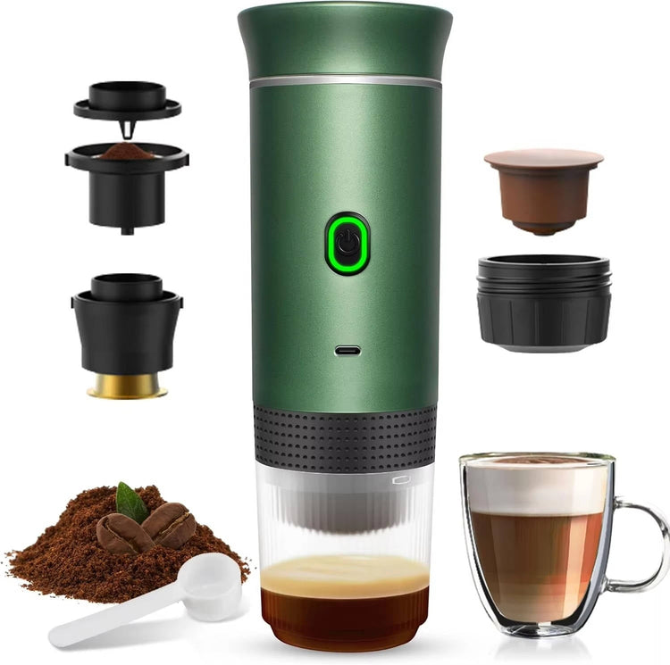 Portable Coffee Maker, 290 PSI Pump, Hot and Cold Brewing, USB Type C Charging