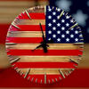 Handmade American Flag Clock | Handmade Patriotic Flag Bullet Clock