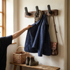 Minimalist Wall-Mounted Coat Hook with Wood & Metal Coat Holder
