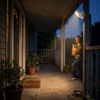 Weatherproof LED outdoor light with motion sensor