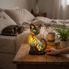 Stained Glass Cat Table Lamp