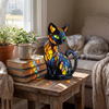 Stained Glass Cat Table Lamp