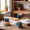 Vintage Espresso Cups With Wooden Handle