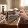 Curved LED Digital Alarm Clock With Mirror Display And Large Screen
