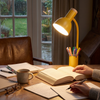 Modern Nordic LED table lamp with stylish pen holder