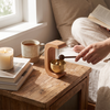 Wireless Door Chime with Brass Bell and Wooden Frame