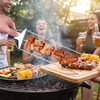 Three-prong grill skewer set