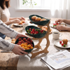 Multi-tiered wooden fruit bowl