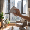 Double-sided magnetic window squeegee