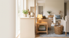 Appeel home page hero, warm modern home interior in morning light
