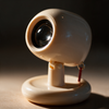 Close-up of the lens head and tilting stand on the sunset lamp