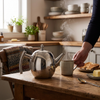 Elegant stainless steel teapot