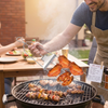 Three-prong grill skewer set