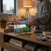 Curved LED Digital Alarm Clock With Mirror Display And Large Screen