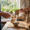 Bamboo Cereal Dispenser and Food Storage Container