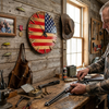 Handmade American Flag Clock | Handmade Patriotic Flag Bullet Clock