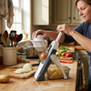 Kitchen Slicer With Adjustable Thickness And Collection Container