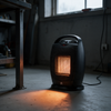 The heater warming the corner of a cold garage workshop