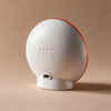 Rear view of the wake-up light showing the control buttons and power inlet