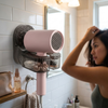 Wall-Mounted Hair Dryer Holder with Suction Cup lifestyle photo