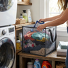 Foldable Mesh Laundry Hamper with Handles lifestyle photo