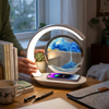 3D Sand Art Table Lamp with Wireless Charger lifestyle photo