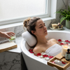 Ergonomic neck and head support for relaxing at home lifestyle photo