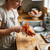 Ergonomic Storage Vegetable Peeler with Non Slip Grip lifestyle photo