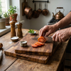 High-quality Wooden Chopping Block  End Grain Cutting Board For Kitchens And Professional Chefs lifestyle photo