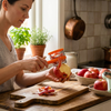 Ergonomic Storage Vegetable Peeler with Non Slip Grip lifestyle photo