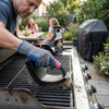 3 in 1 Grill Brush with Brass Bristles and Scraper lifestyle photo